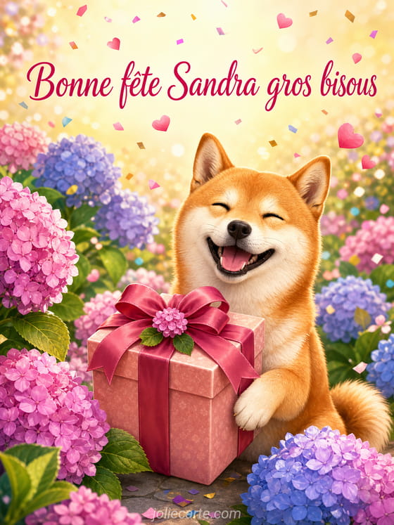 Carte bonne fête Sandra