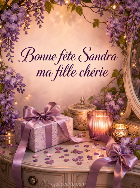 Carte bonne fête Sandra