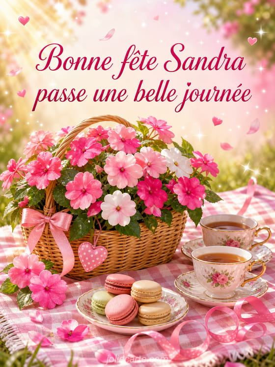 Carte bonne fête Sandra