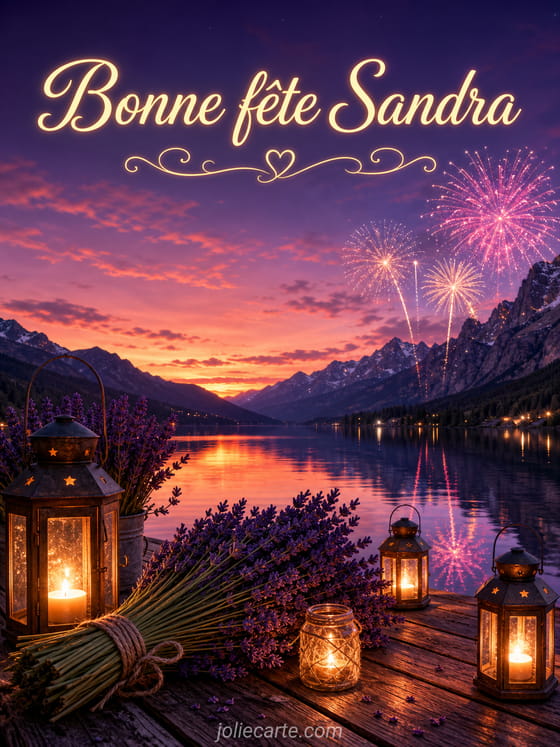 Carte bonne fête Sandra
