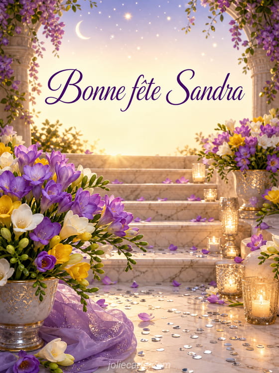 Carte bonne fête Sandra