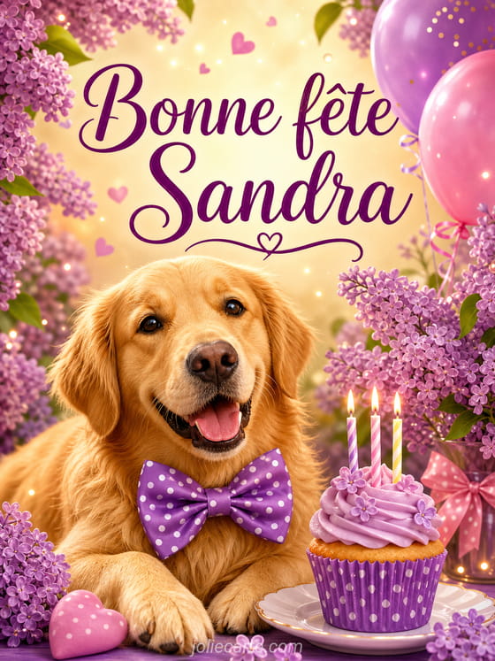 Carte bonne fête Sandra