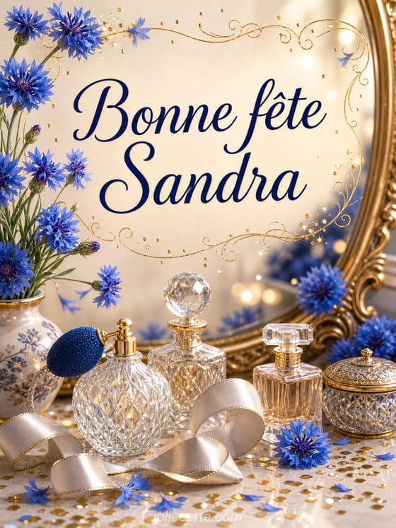 Carte bonne fête Sandra