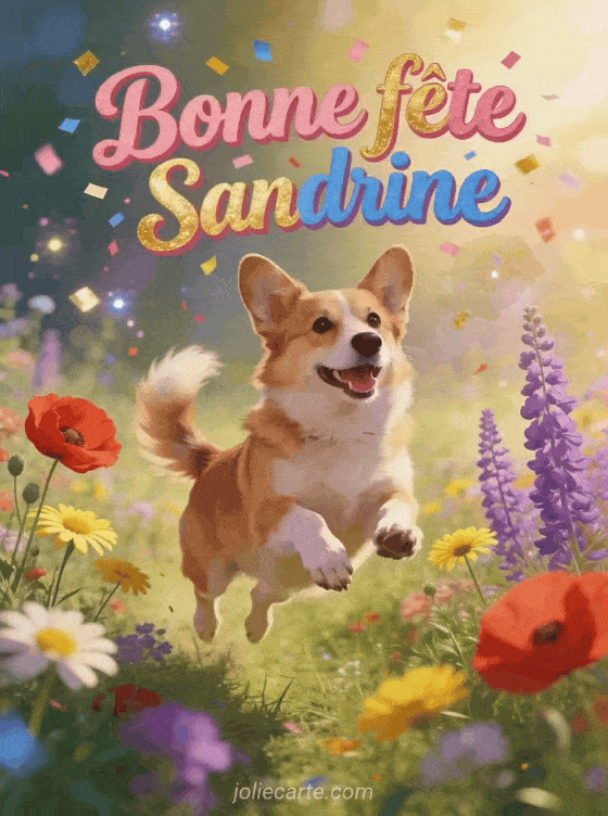 Bonne fête Sandrine - Sandrine gif bonne fete gratuit