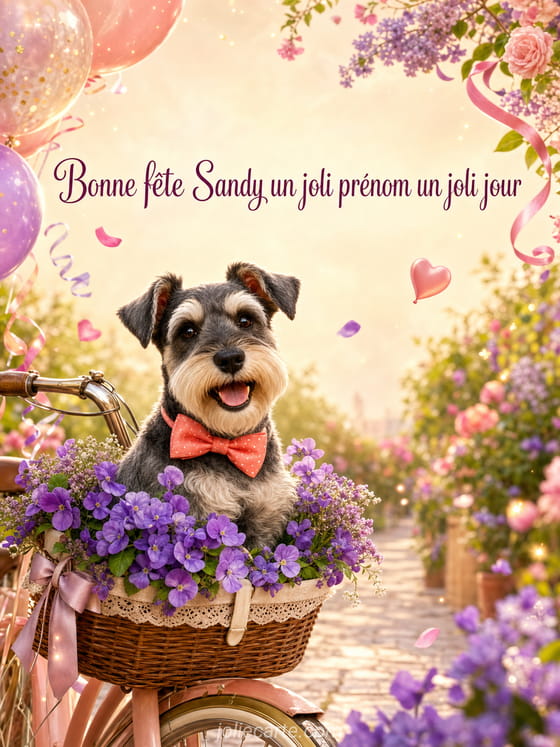 Carte bonne fête Sandy