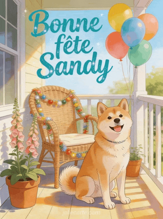 Bonne fête Sandy - Bonne fete sandy gif