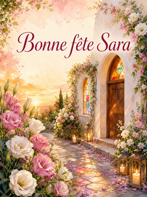 Carte bonne fête Sara