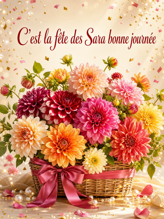 Carte bonne fête Sara