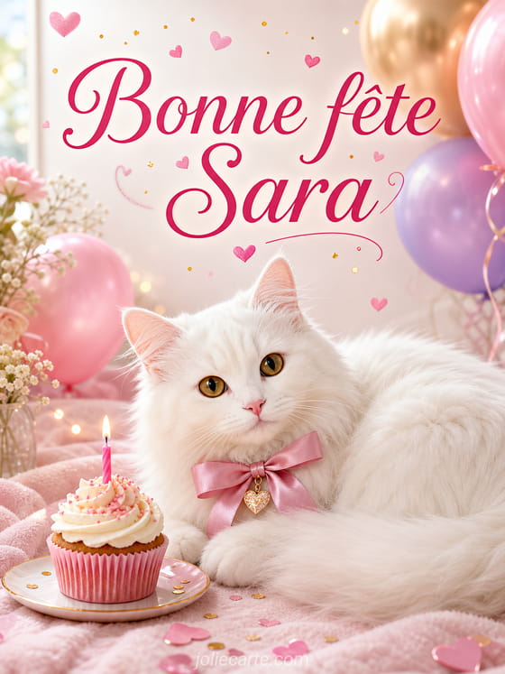Carte bonne fête Sara