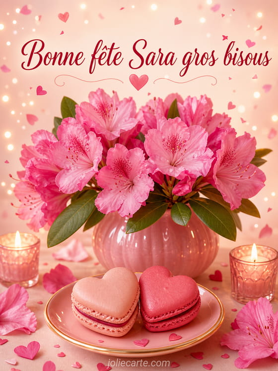 Carte bonne fête Sara