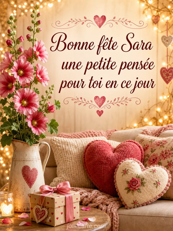 Carte bonne fête Sara