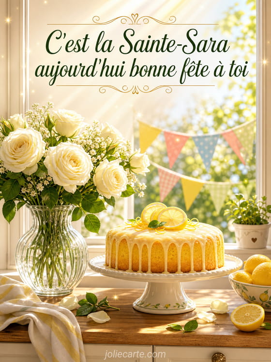 Carte bonne fête Sara
