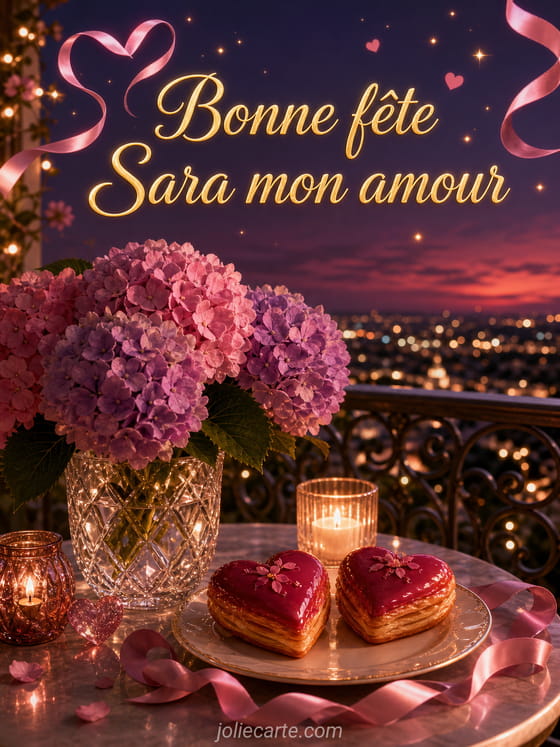 Carte bonne fête Sara