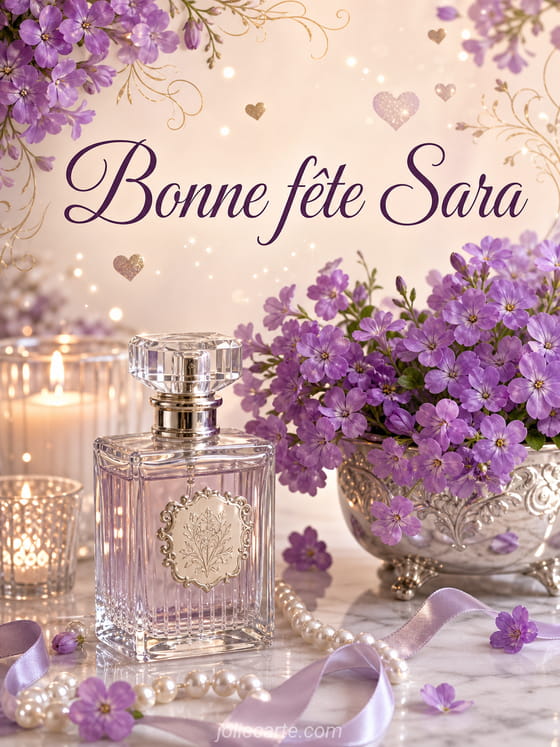 Carte bonne fête Sara