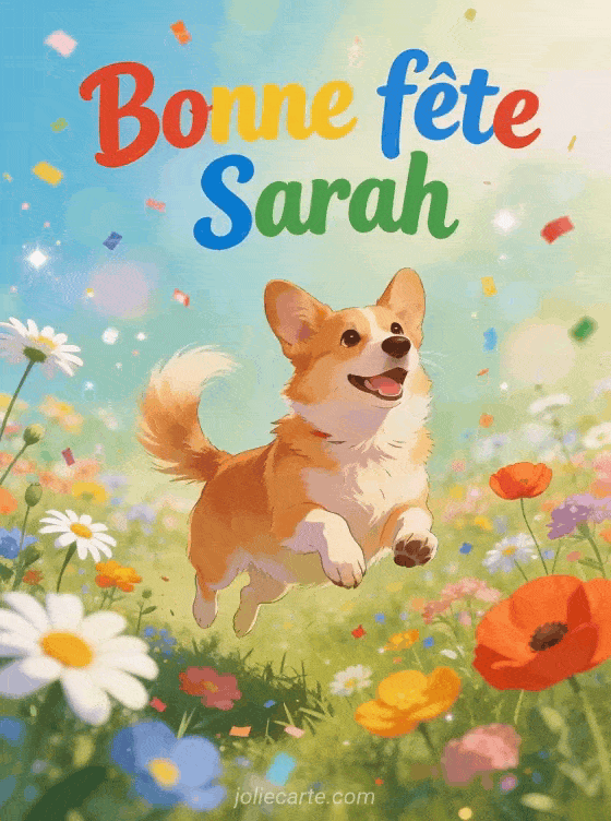 Bonne fête Sarah - Sarah gif bonne fete gratuit