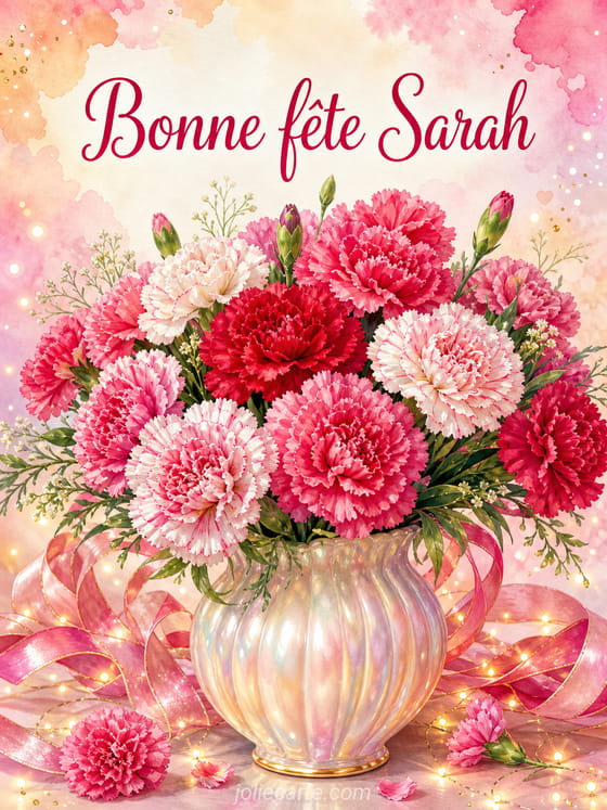 Carte bonne fĂȘte Sarah