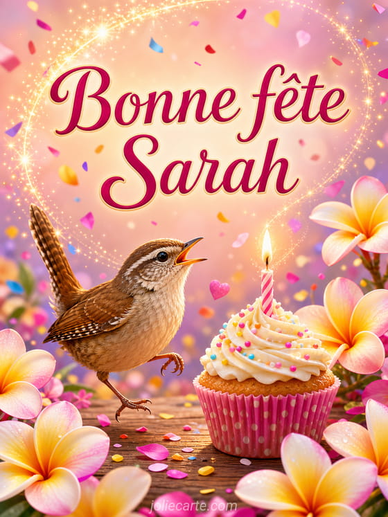 Carte bonne fĂȘte Sarah