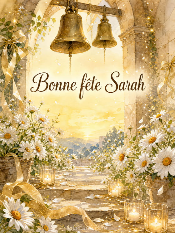 Carte bonne fĂȘte Sarah