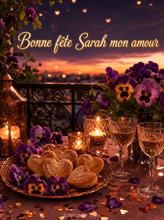 Carte bonne fĂȘte Sarah