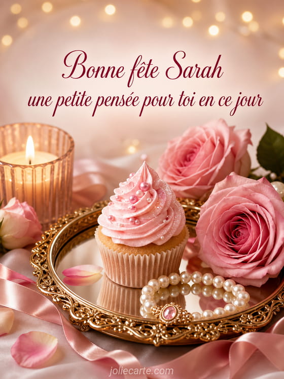 Carte bonne fĂȘte Sarah