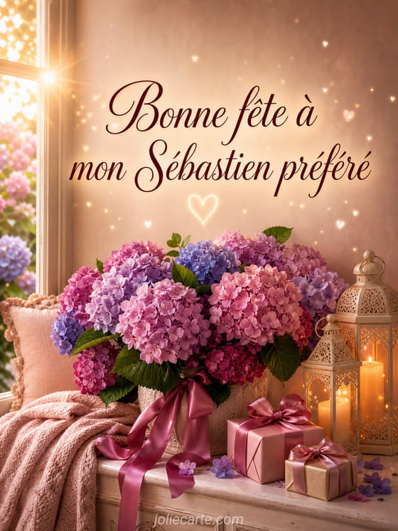Carte bonne fête Sébastien