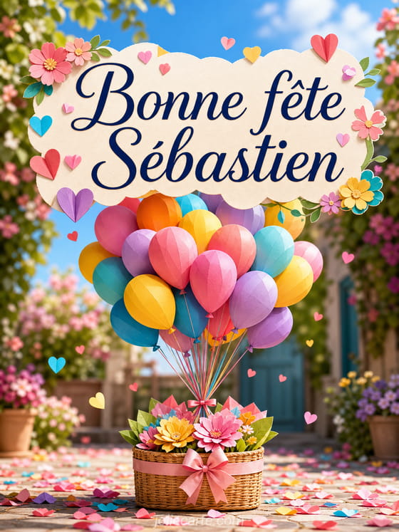 Carte bonne fête Sébastien