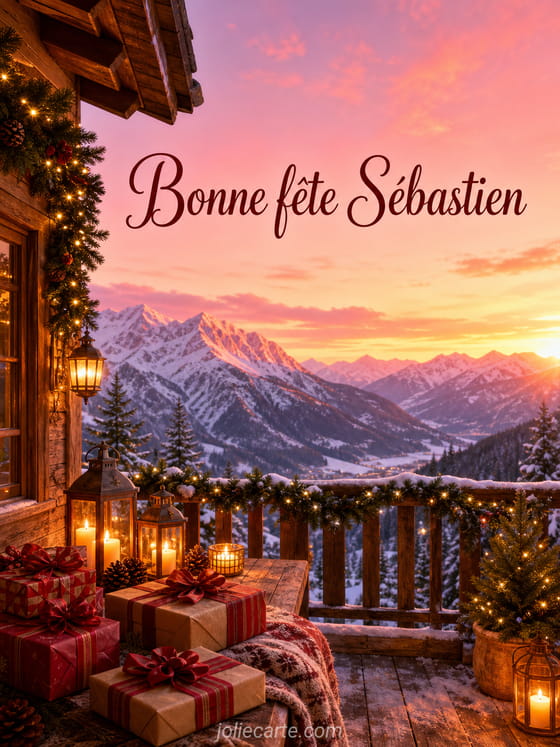 Carte bonne fête Sébastien