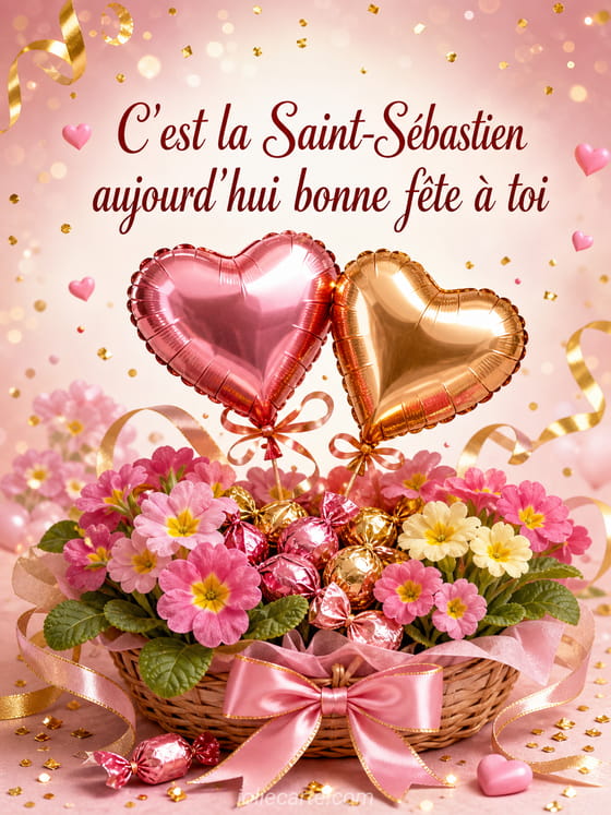 Carte bonne fête Sébastien