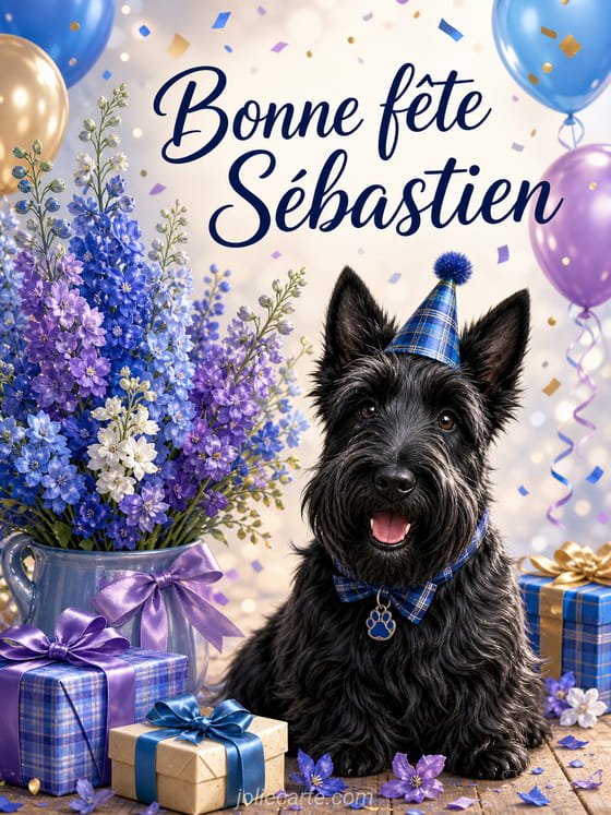 Carte bonne fête Sébastien