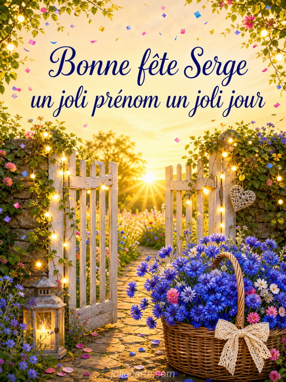 Carte bonne fĂȘte Serge