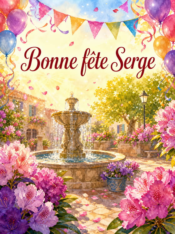 Carte bonne fĂȘte Serge
