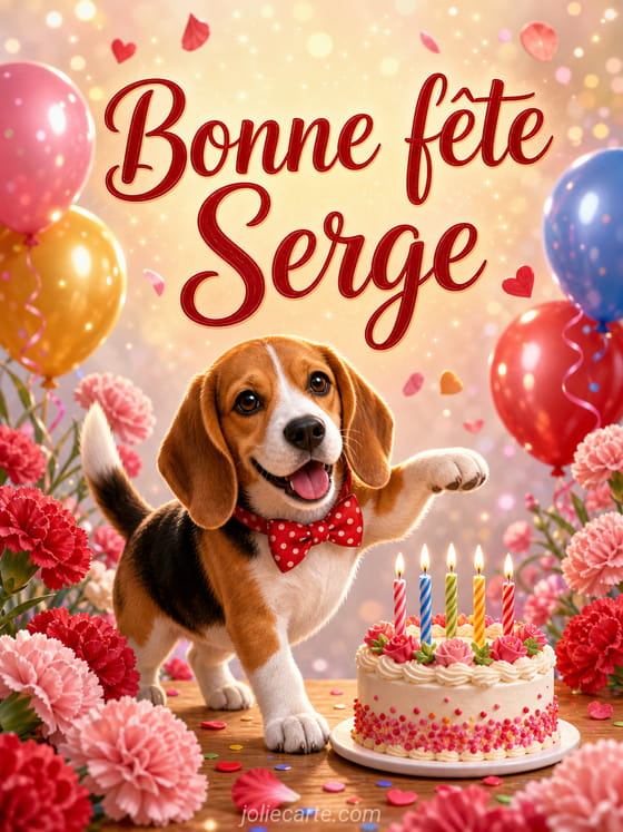 Carte bonne fĂȘte Serge