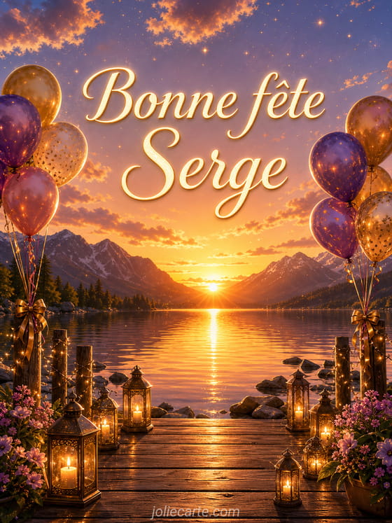 Carte bonne fĂȘte Serge