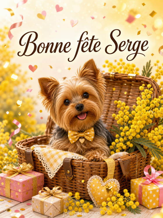 Carte bonne fĂȘte Serge
