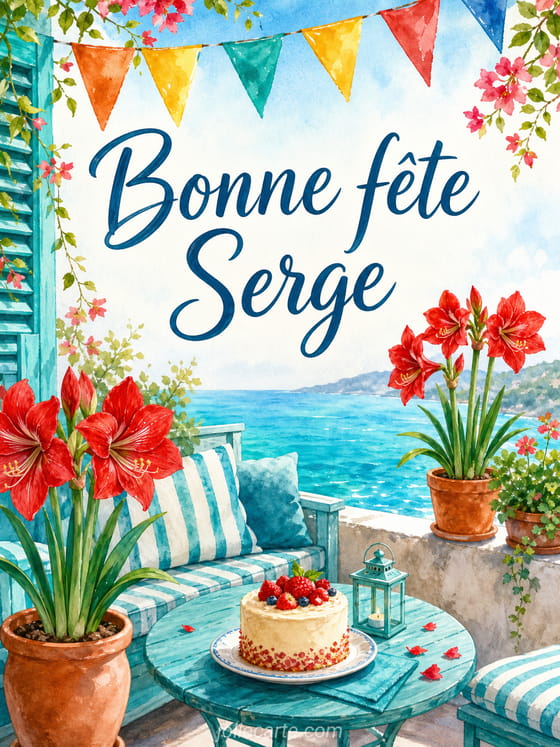 Carte bonne fĂȘte Serge