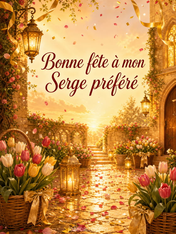 Carte bonne fĂȘte Serge