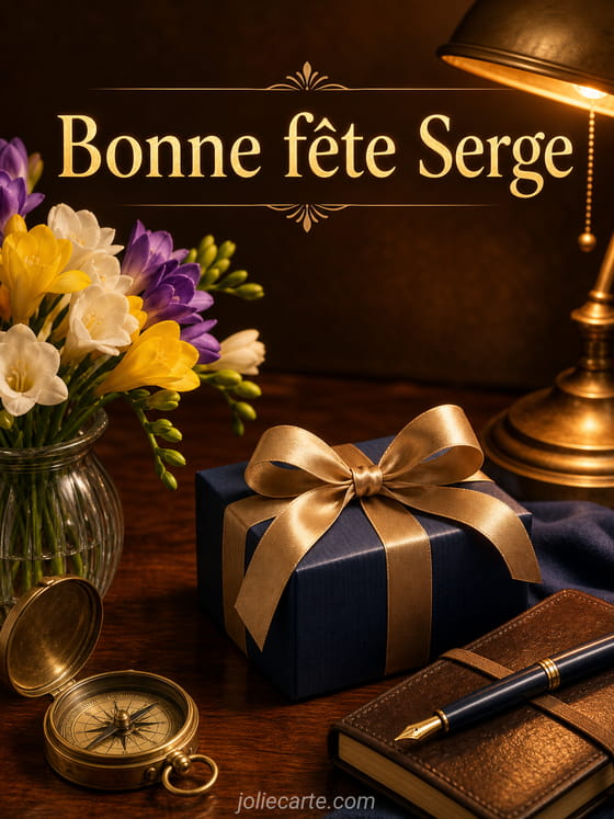 Carte bonne fĂȘte Serge