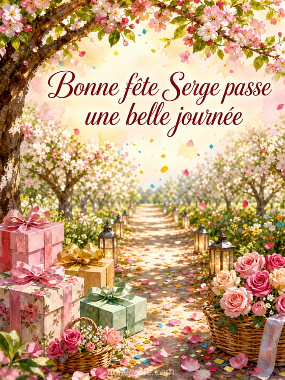 Carte bonne fĂȘte Serge