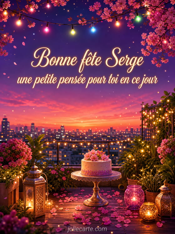 Carte bonne fĂȘte Serge