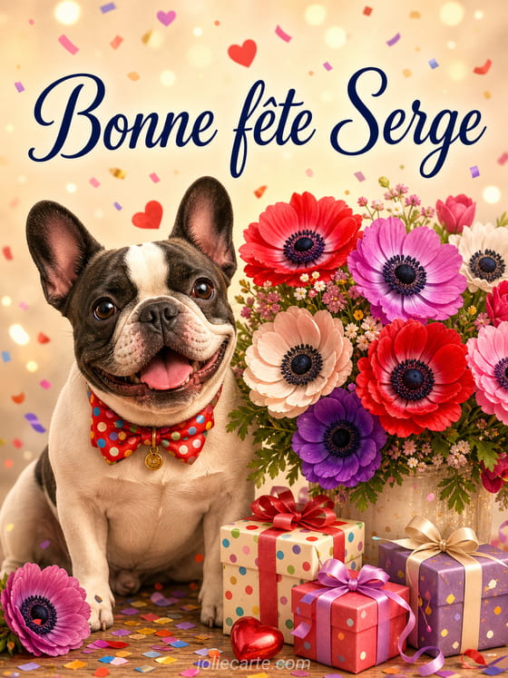 Carte bonne fĂȘte Serge