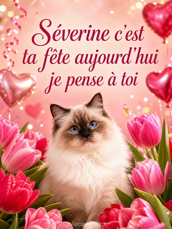 Carte bonne fête Séverine