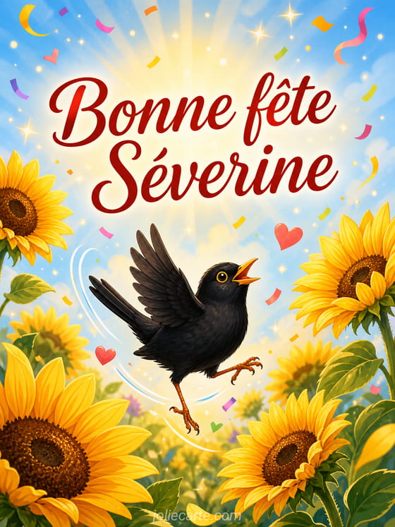 Carte bonne fête Séverine