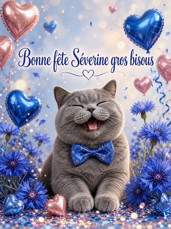 Carte bonne fête Séverine