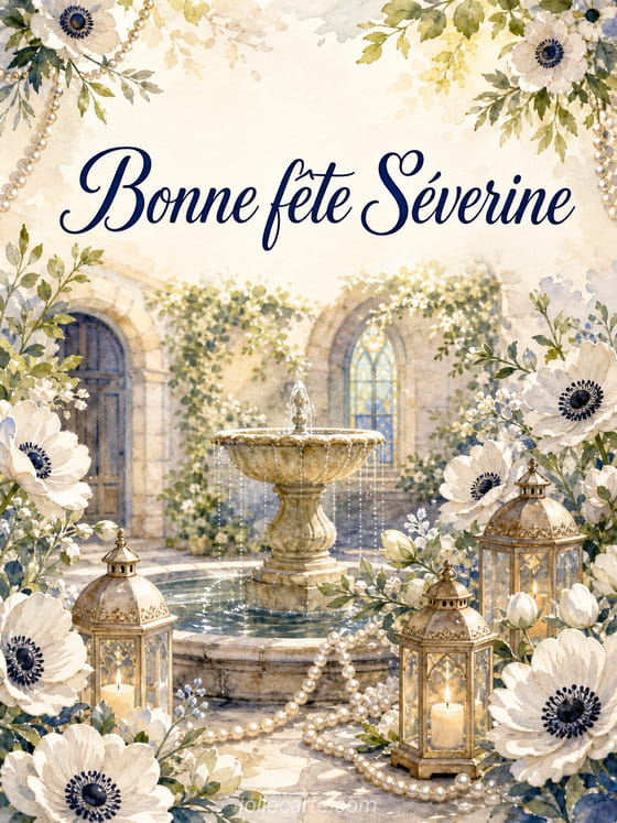Carte bonne fête Séverine
