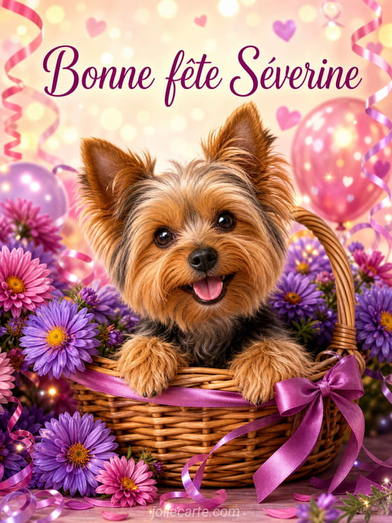 Carte bonne fête Séverine