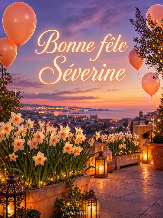 Carte bonne fête Séverine