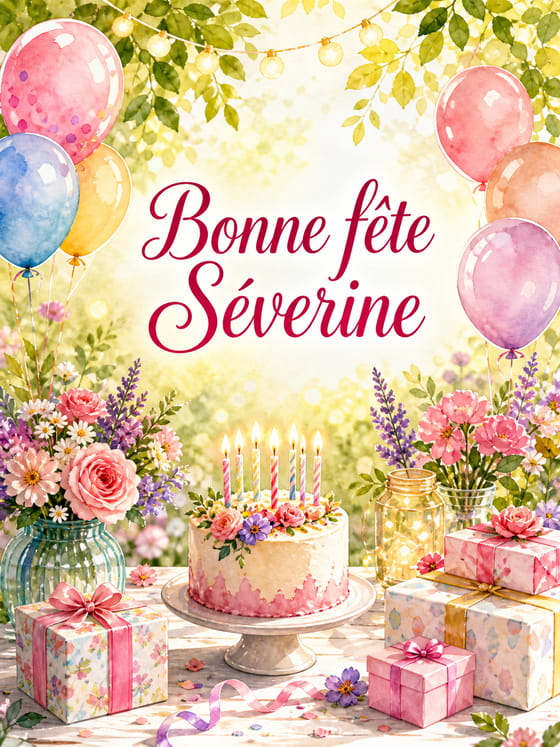 Carte bonne fête Séverine
