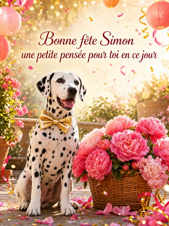 Carte bonne fĂȘte Simon