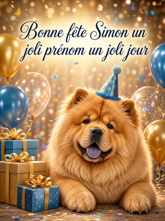 Carte bonne fĂȘte Simon