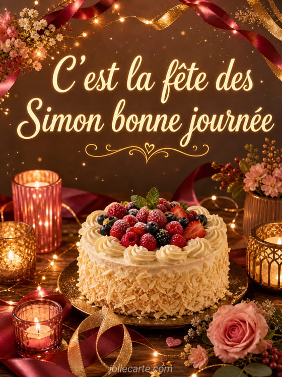 Carte bonne fĂȘte Simon